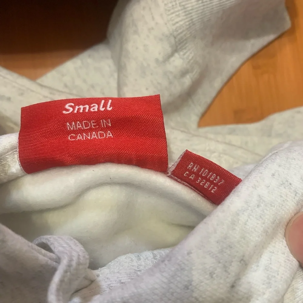 Supreme Light Gray Hoodie with Red Graphic - Picture 7 of 7